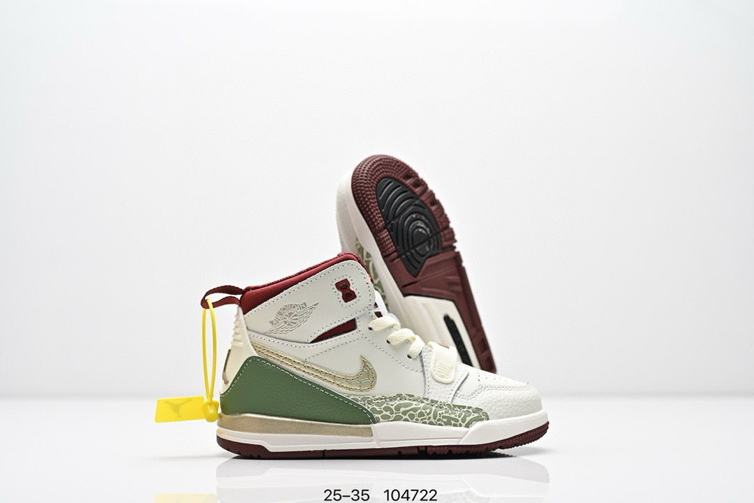 Jordan 312 children's shoes"  light cream, & olive green"