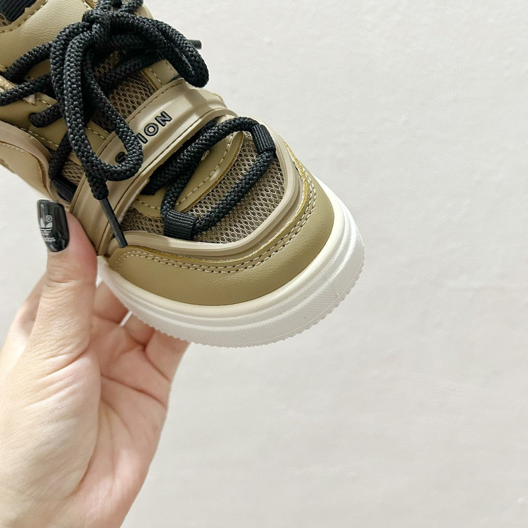AD Velcro children's casual sneakers" olive brown"