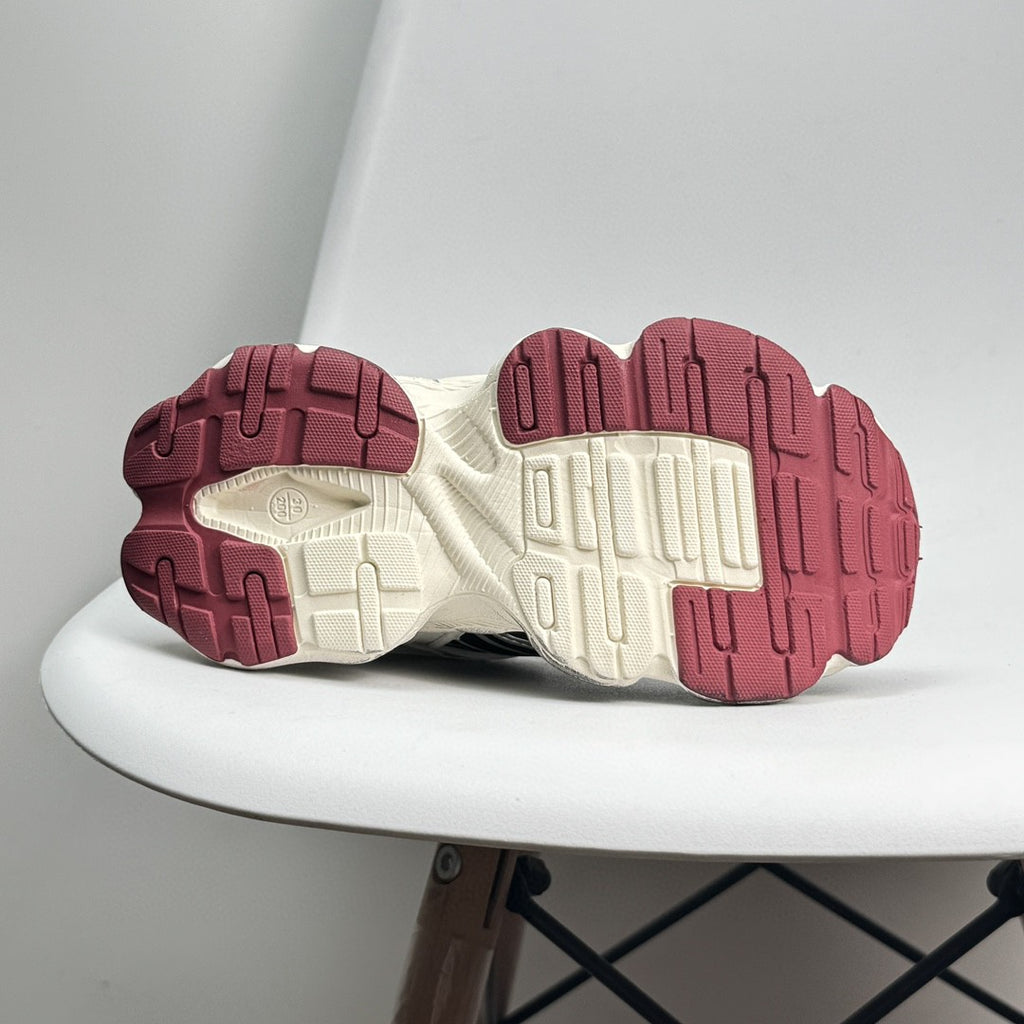 Adidas XLG Runner Deluxe runner dad shoes" black, cream, burgundy"