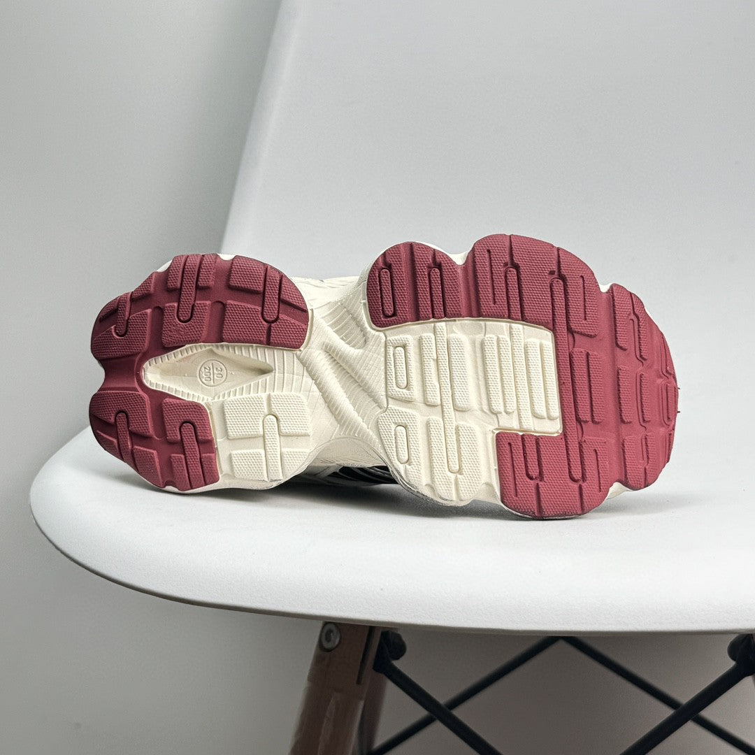 Adidas XLG Runner Deluxe runner dad shoes" black, cream, burgundy"
