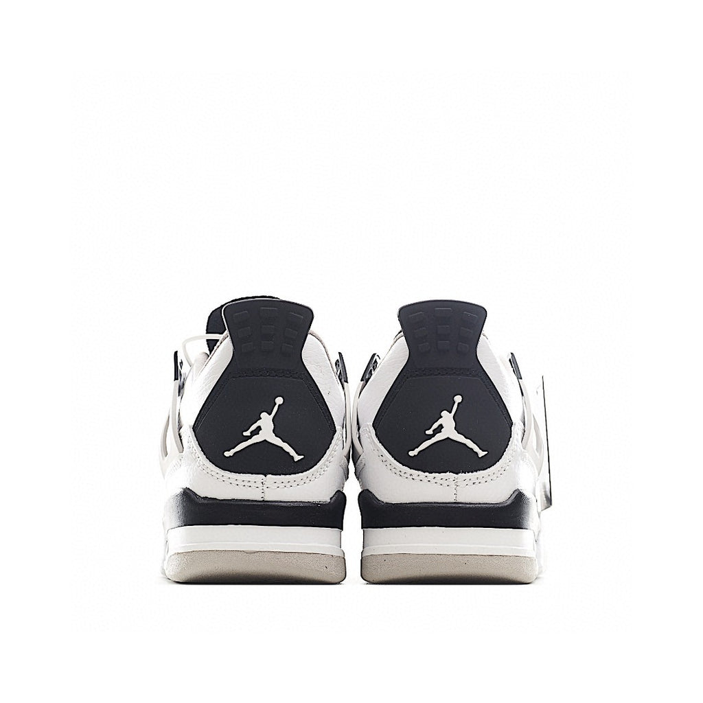 NK AJ 4th generation lace-up basketball air cushion children's shoes" white, light gray"