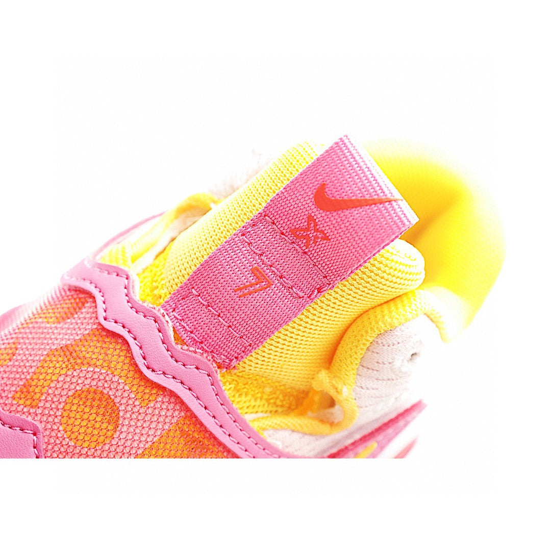 KD 5 basketball shoes" white, yellow, pink"
