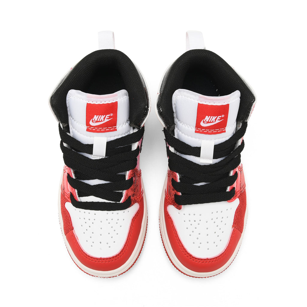 AJ-127" pink, white, red"