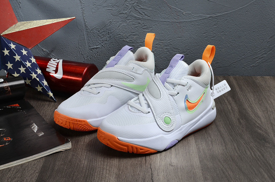 Nike's new UFO slip-on shoes for children" white, orange"