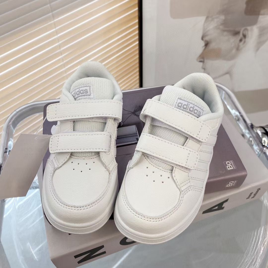 Adidas co-branded Velcro children's shoes" white"