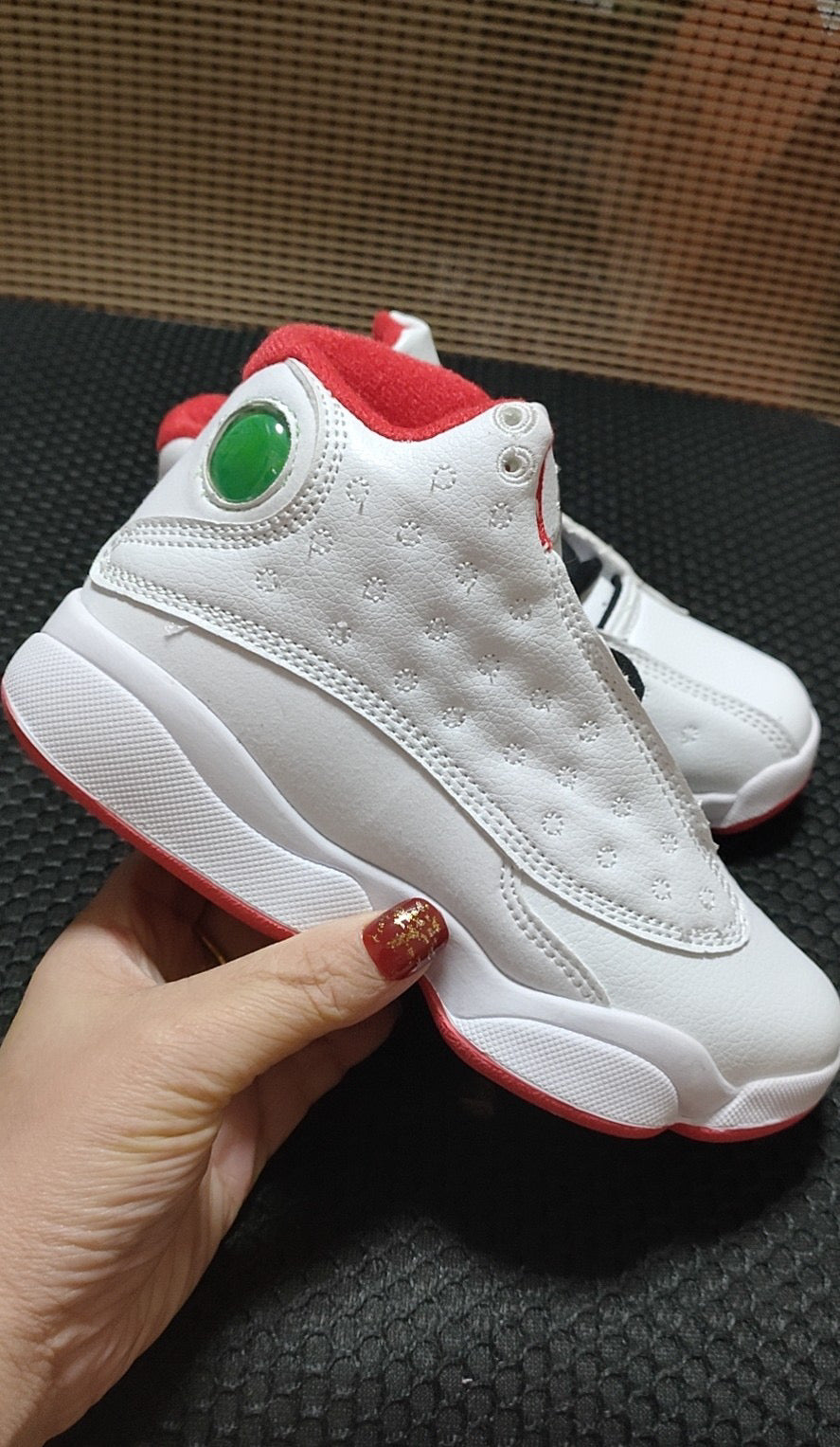 Joe 13 high top children's shoes" white, red"