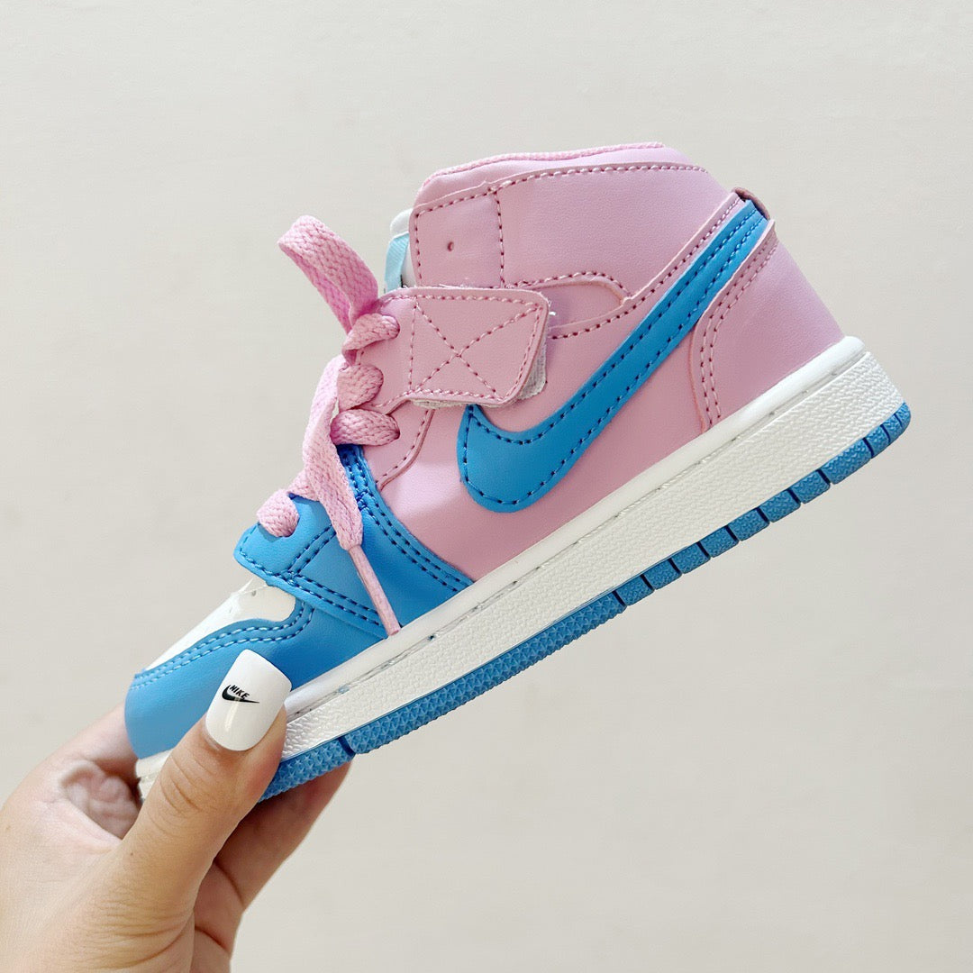 AJ1 Super Mario joint" pink, blue"