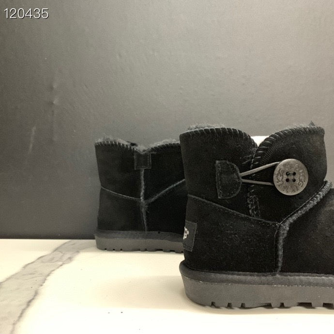 UGG mahogany buckle children's snow boots" black"