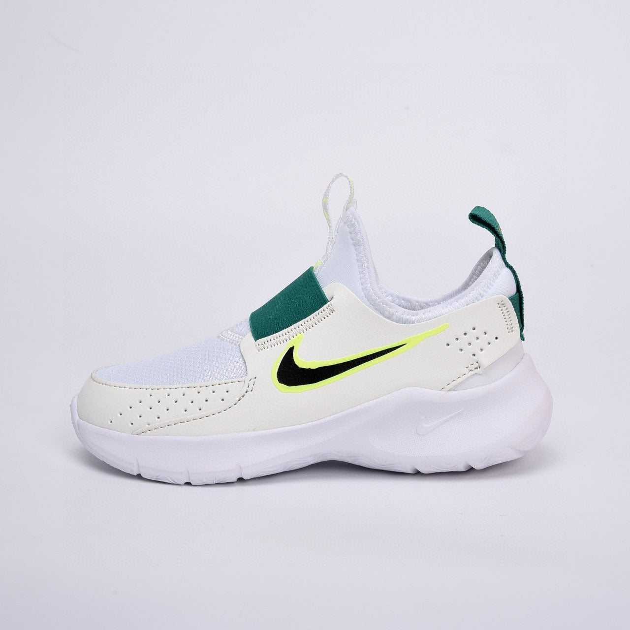 Nike slip-on running shoes" white, dark green"