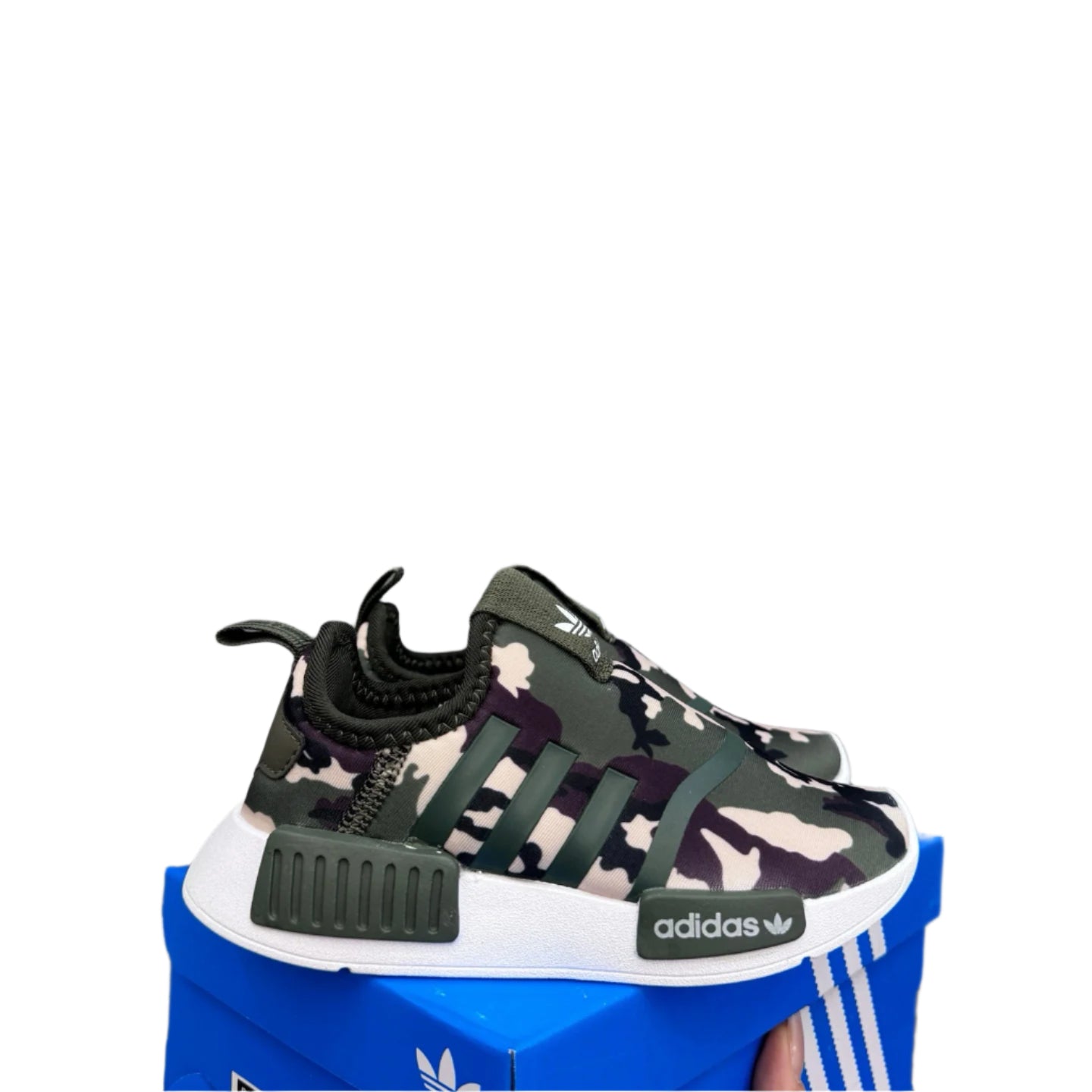 NMD slip-on shoes for kids" Olive green"