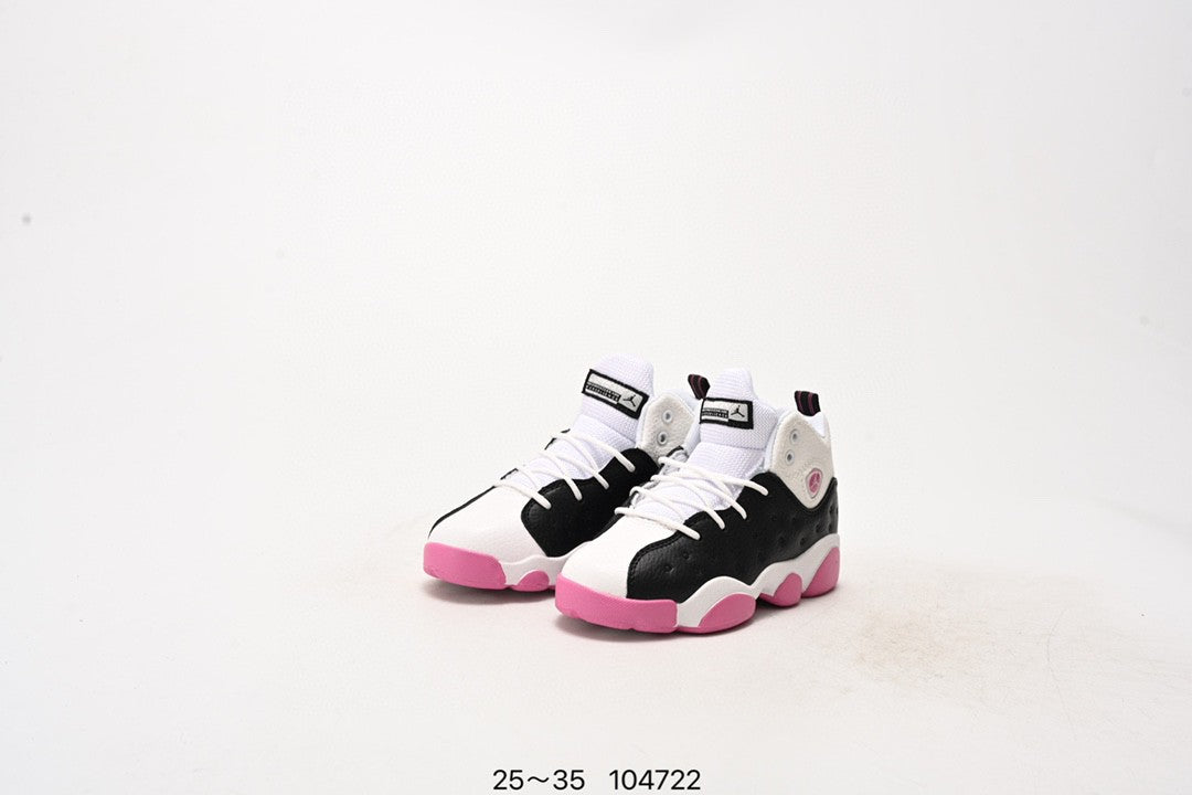 AJ13-1/split leather' white, black, purple"