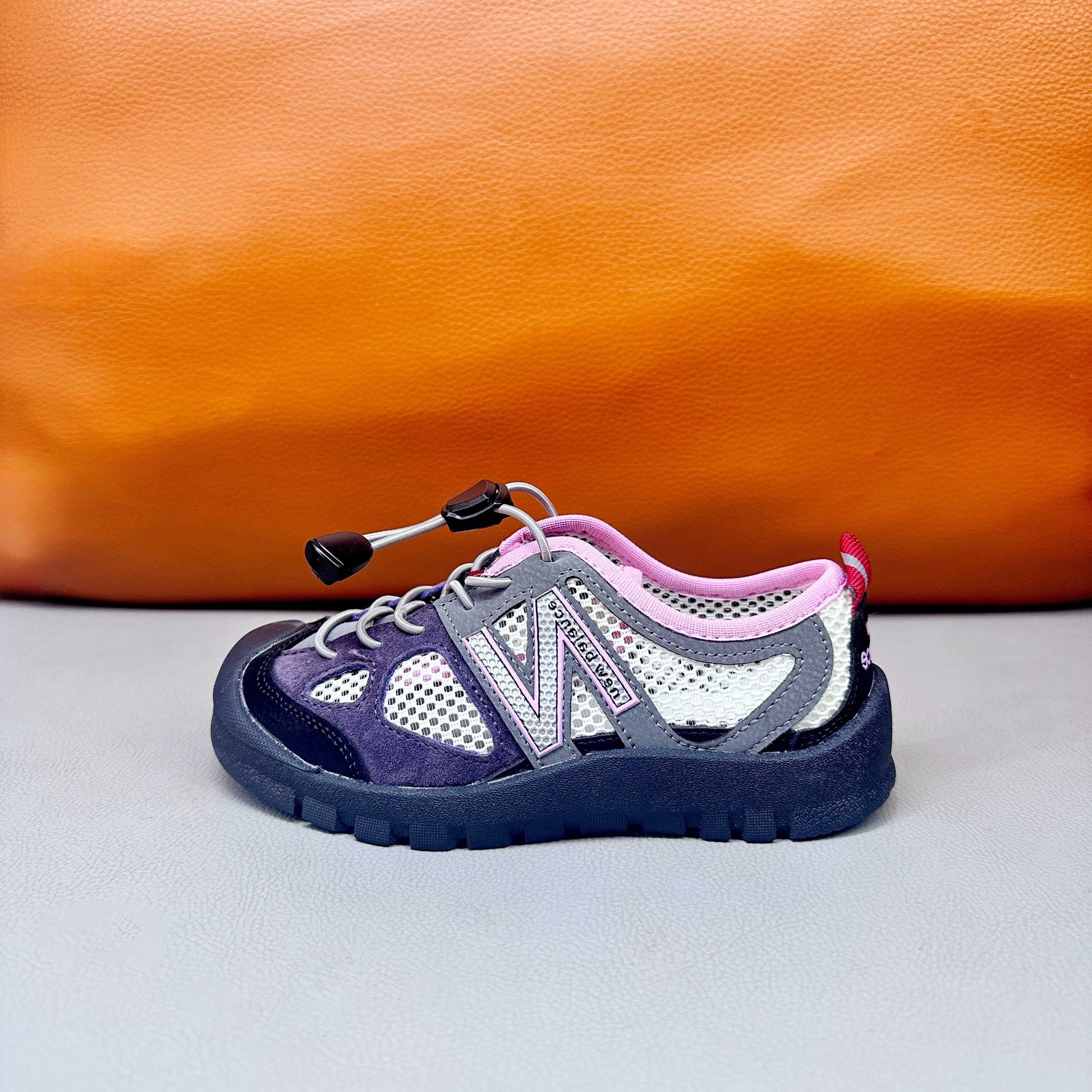 N530 MIUMIU Stream Sandals" Purple and white mesh, gray"