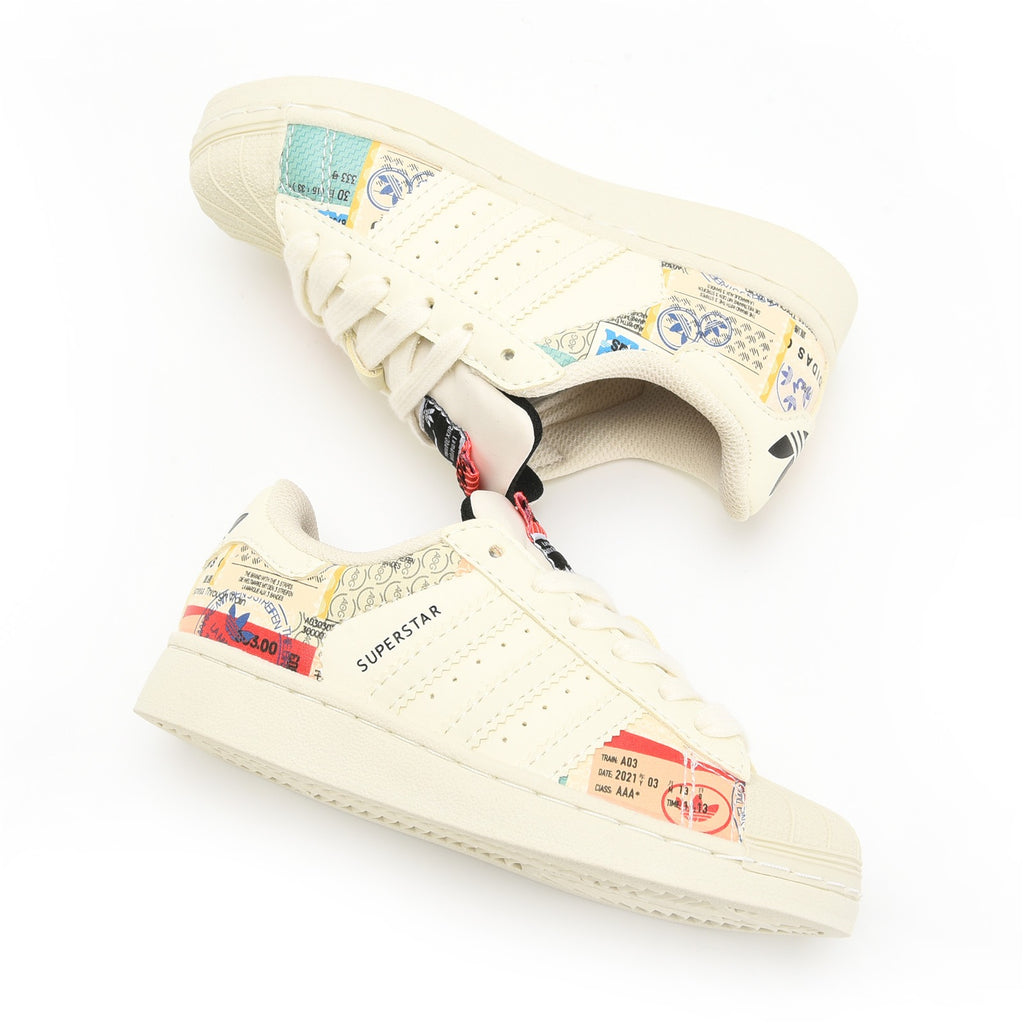 Adidas shell toe lace-up sneakers
