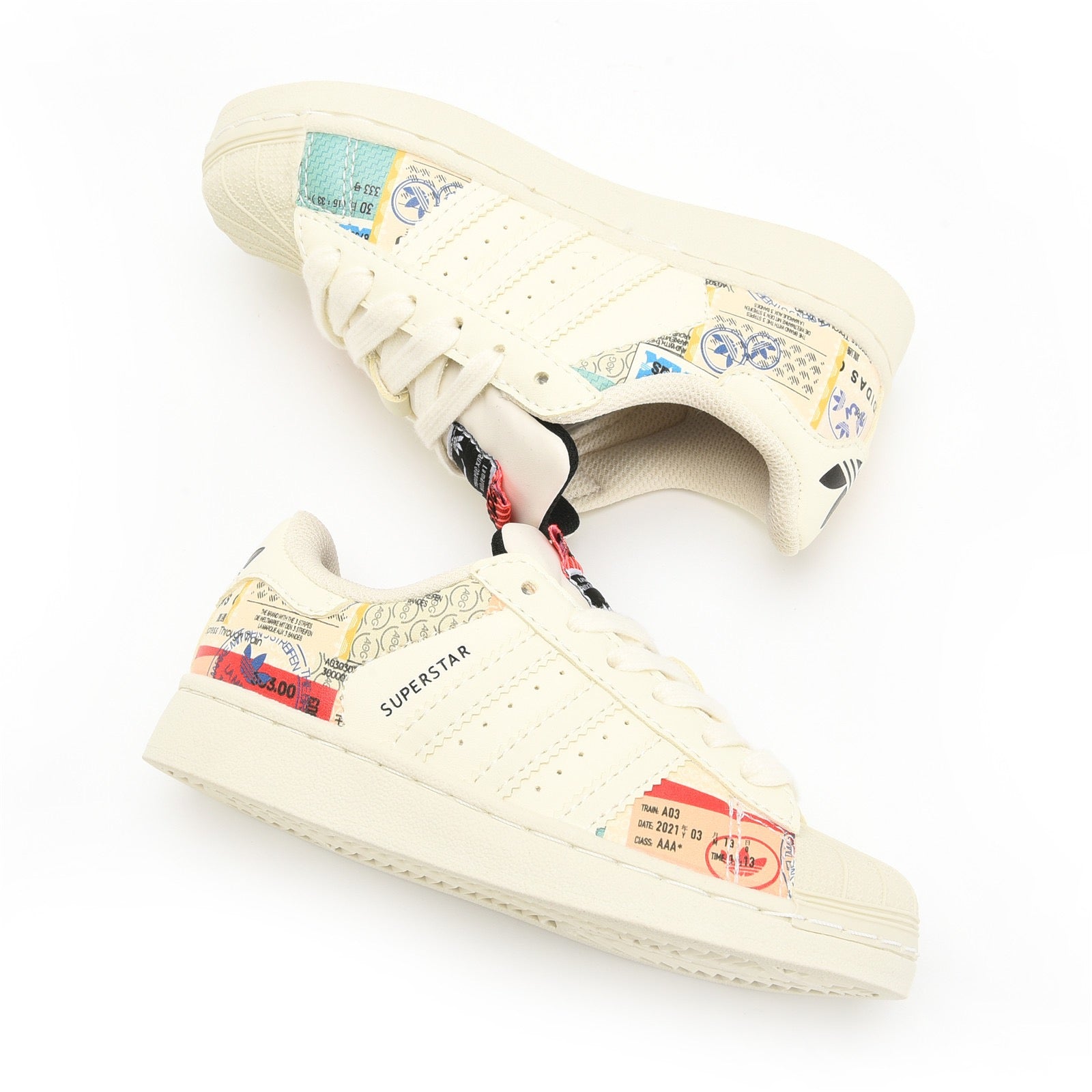 Adidas shell toe lace-up sneakers