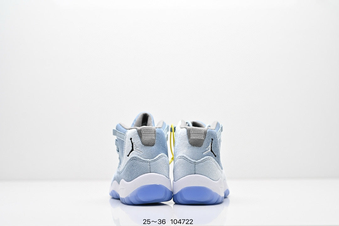 Joe 11 high-top high-quality children's shoes" basketball" light blue"