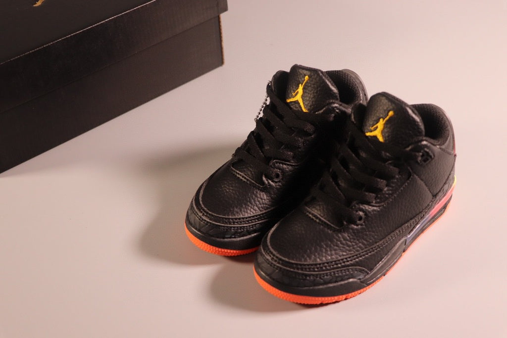 Jordan AJ3 children's shoes" black, orange"