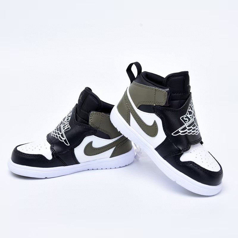 Jordan Wings Kids Shoes" white, black, olive green"
