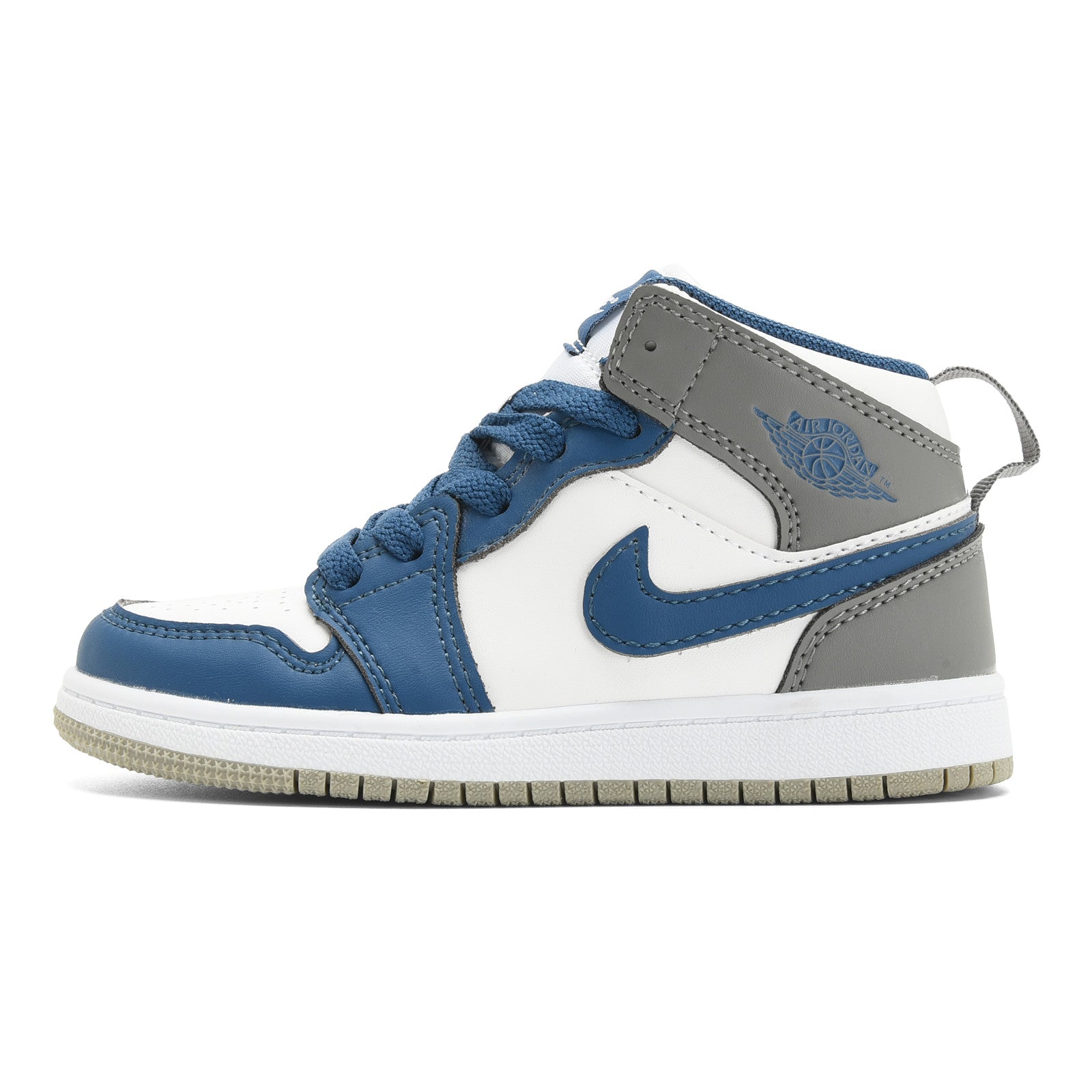 AJ-112" white, blue, gray"