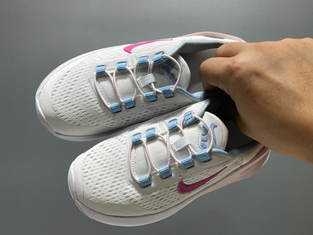Nike 270 third generation elastic band air cushion children's shoes" white, pink, blue"