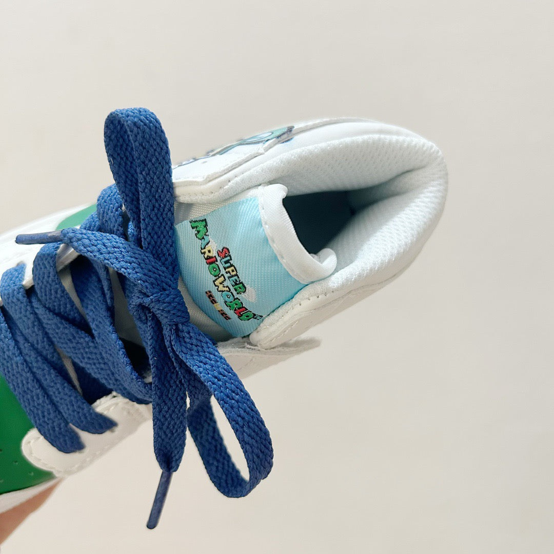 AJ1 Super Mario joint" white, green"
