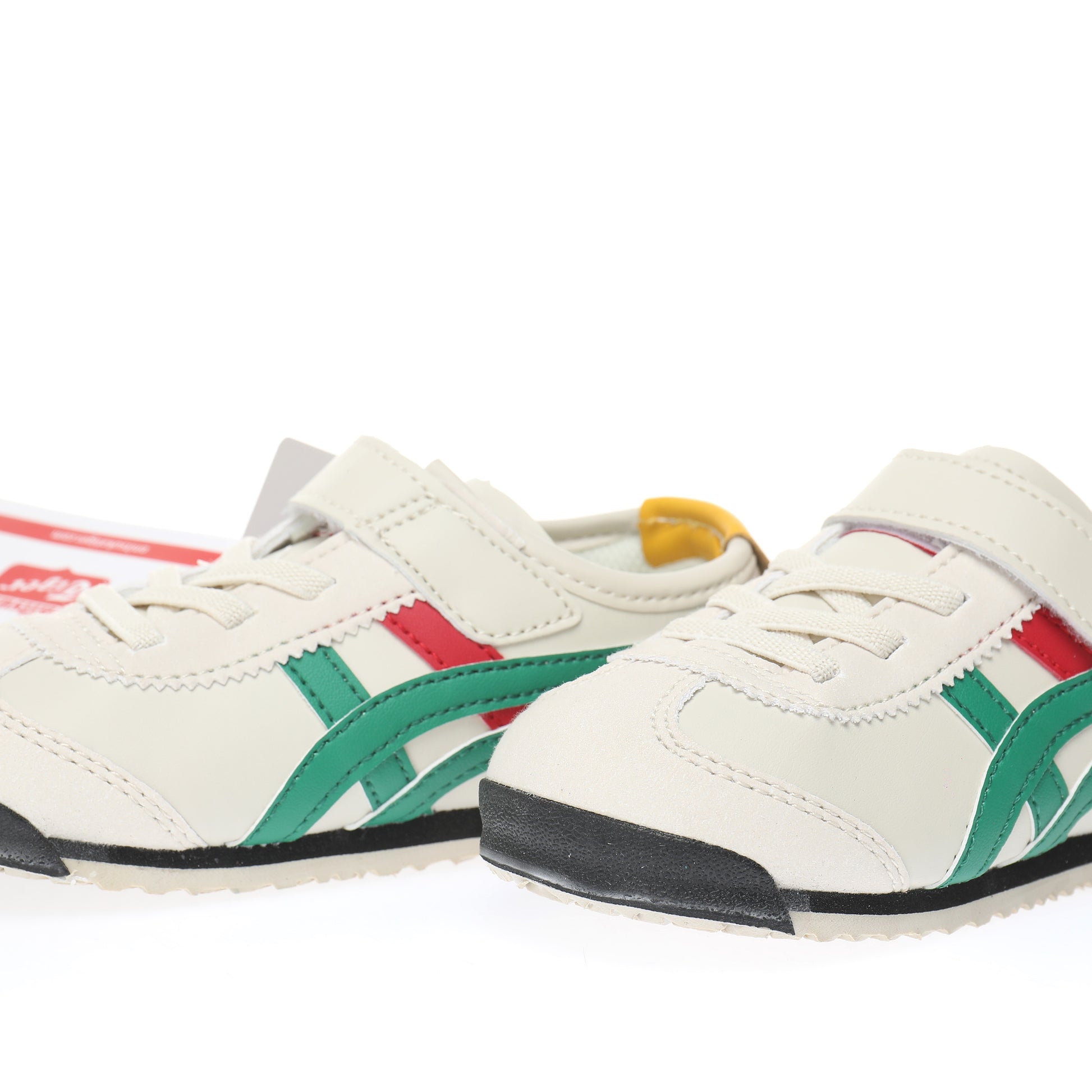 Asics Tiger" white, orange, green"
