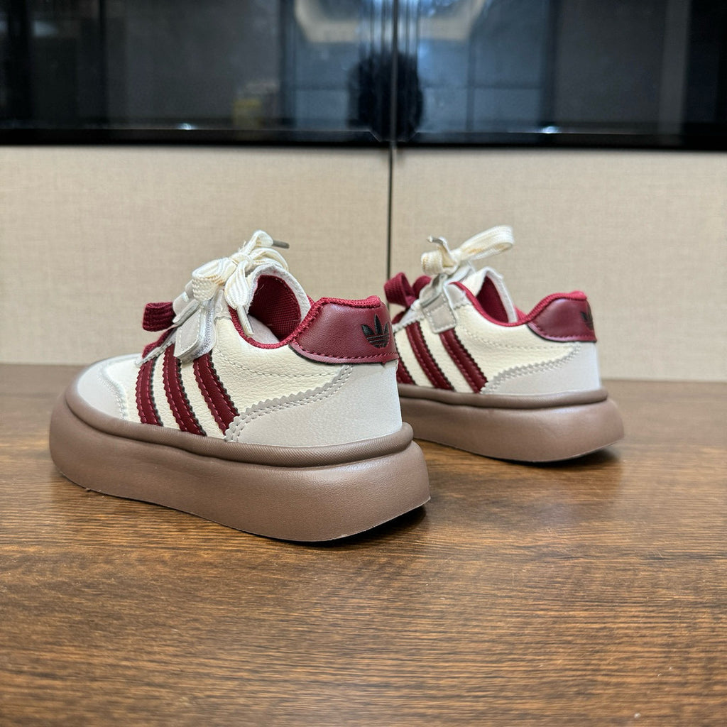 Adidas training invisible Velcro sneakers" Cream,  burgundy"