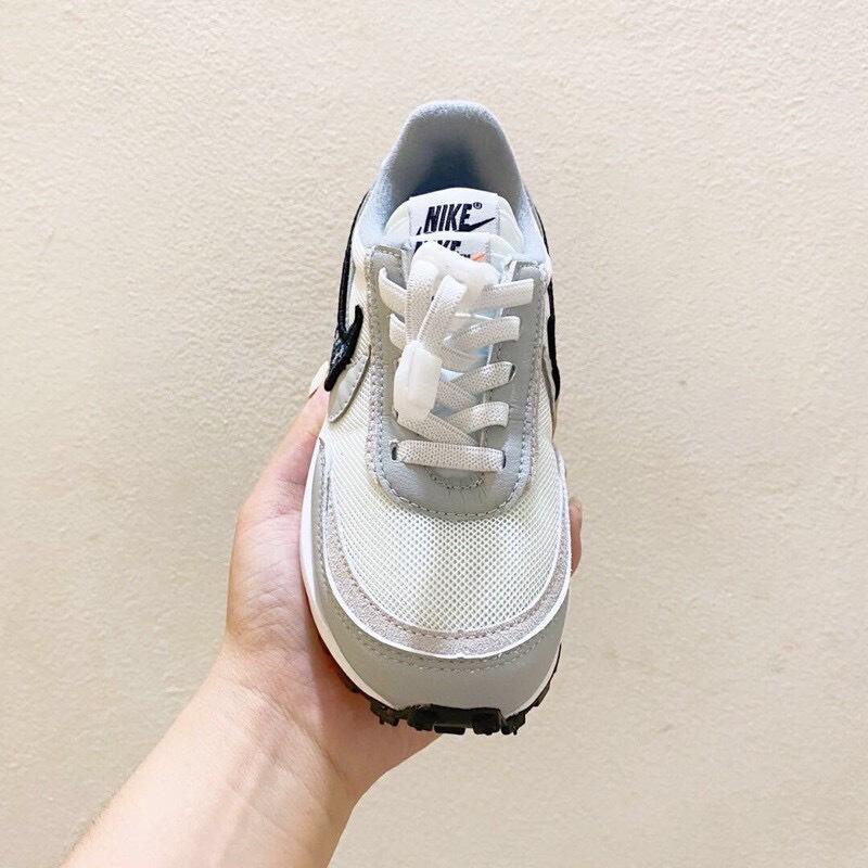 Nike Waffle Casual Jogging Shoes Deconstructed Double Hook" white"