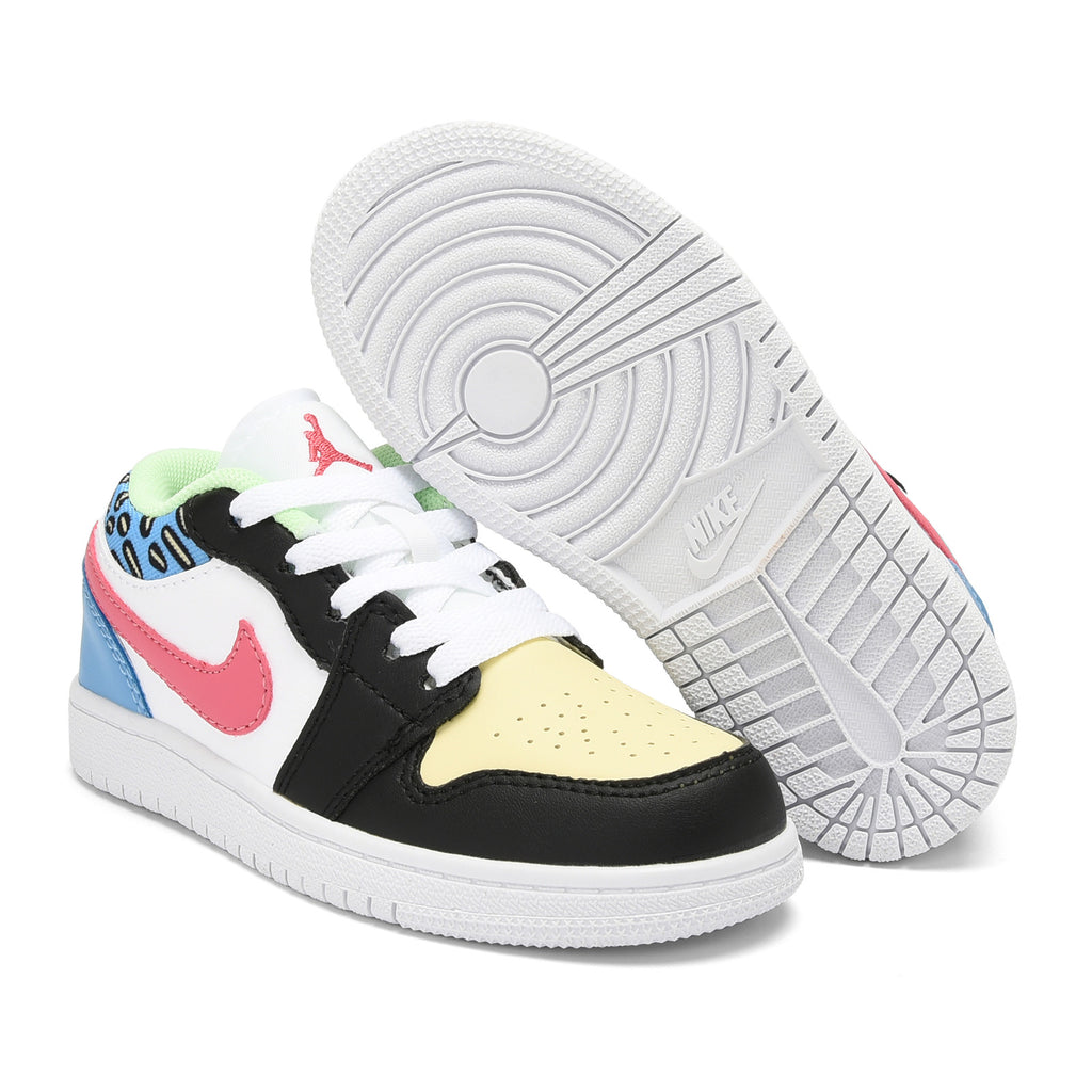Qiaoyi low-top shoelaces" white, black, yellow, blue"