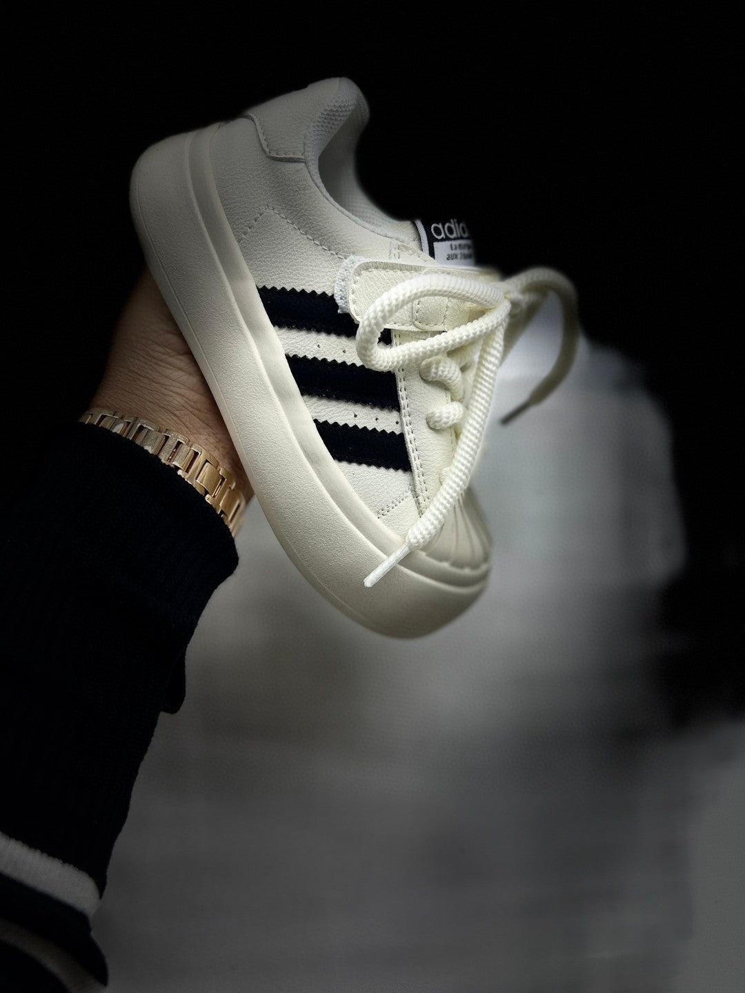 Adidas cute shell toe spring soft bottom sneakers " white"