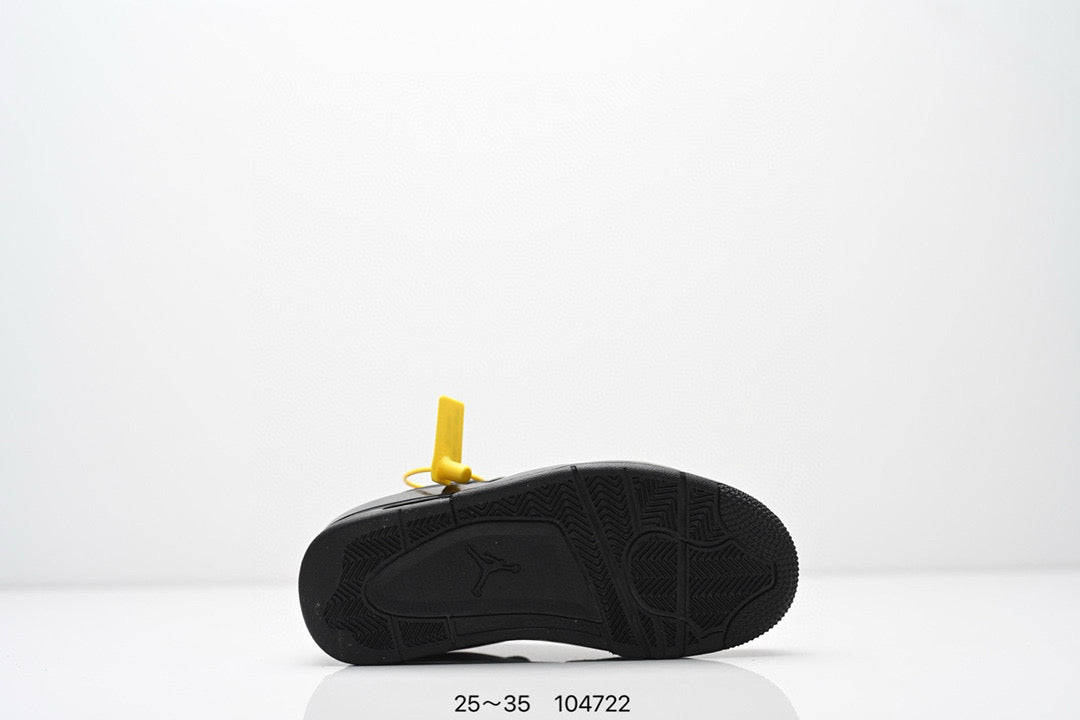 Jordan 4 low-top air cushion basketball shoes" black"