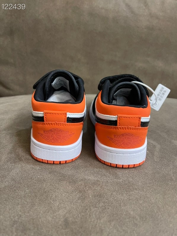 AIR JORDAN 1 low-top Velcro" white, black, orange"