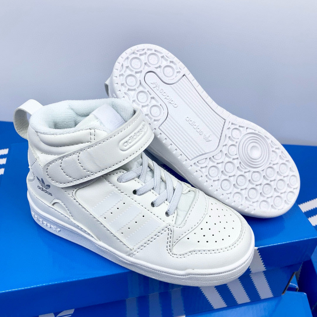 Adidas 84 high-top children's shoes" white"