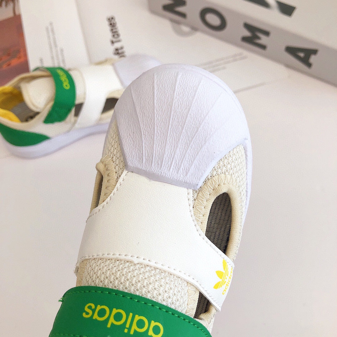 Adidas Baotou shell toe Bingdundun" Cream, white , & green"