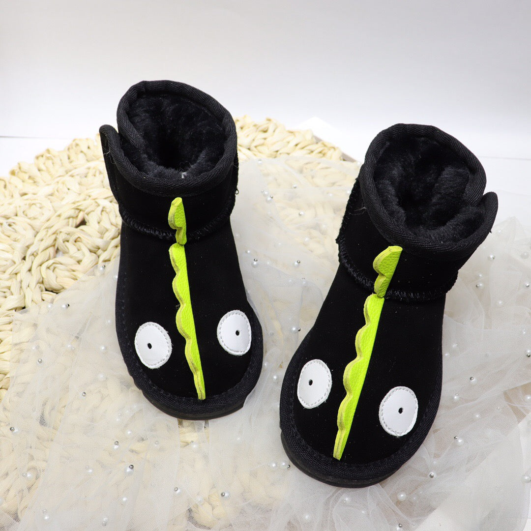 Ugg Velcro Dinosaur Children's Snow Boots" black"