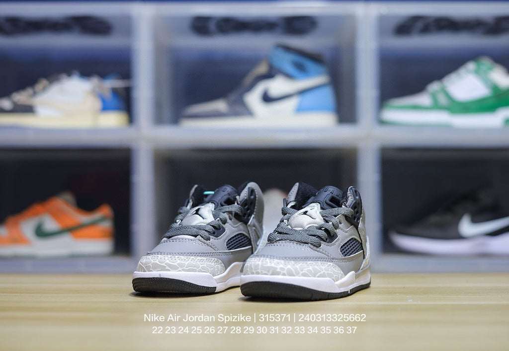 Jordan 3.5 3D Embossed Children's Shoes" Gray"