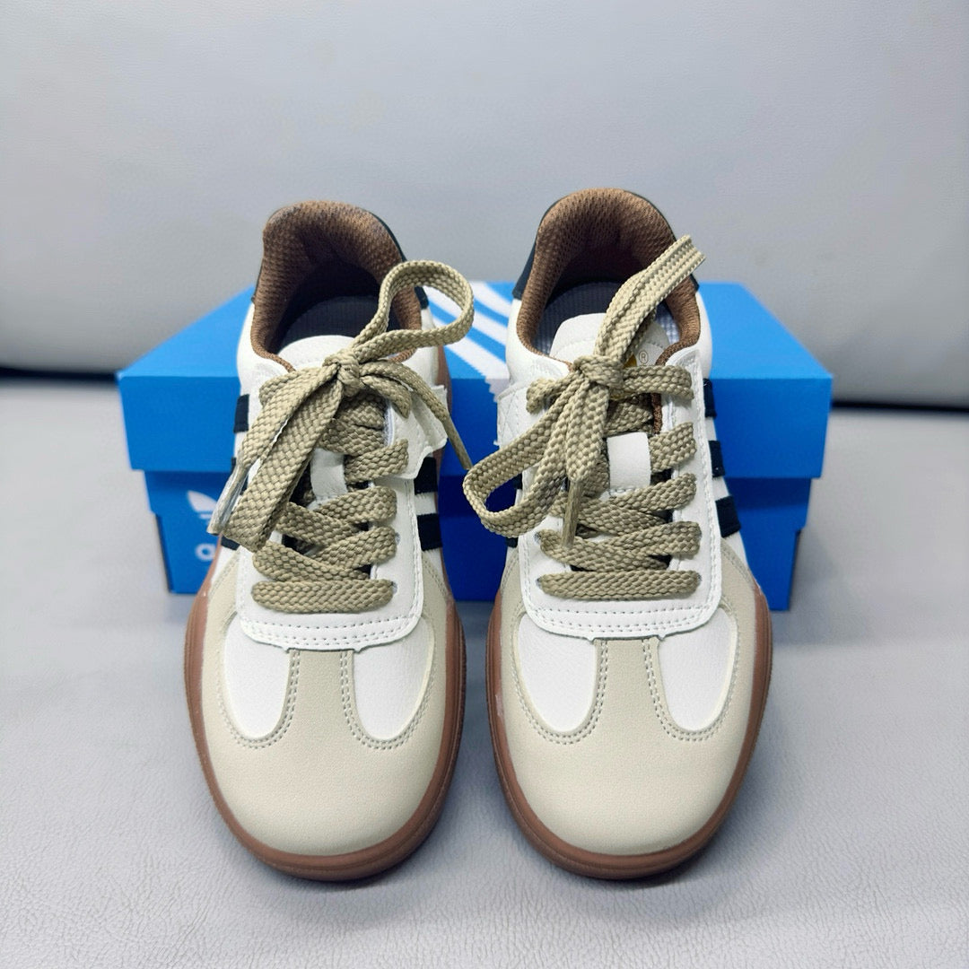 Adidas third generation children's German training shoes" white, gray, navy"