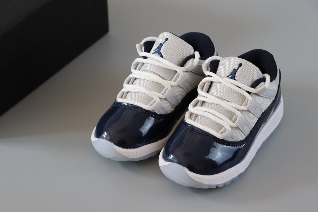 Joe 11 low-top children's shoes" white, navy"