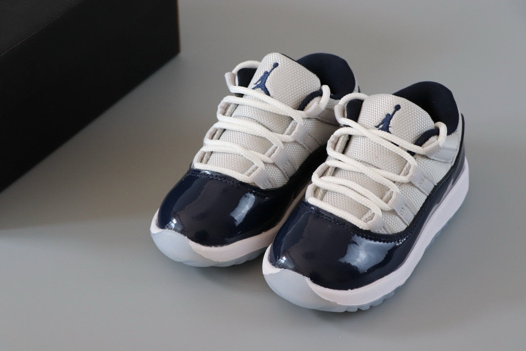 Joe 11 low-top children's shoes" white, navy"