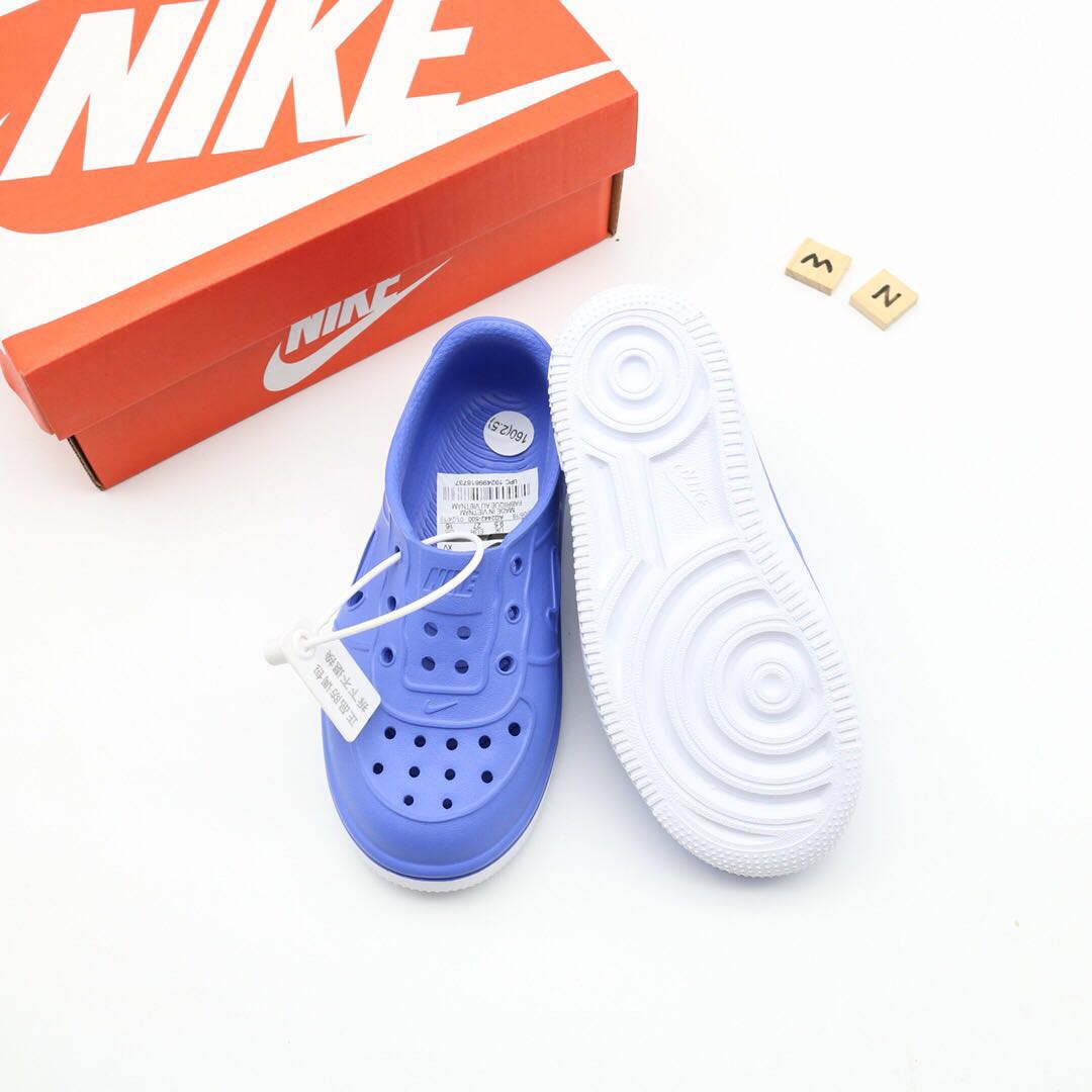 Nike Air Force Hole Shoes Beach Sandals" blue"