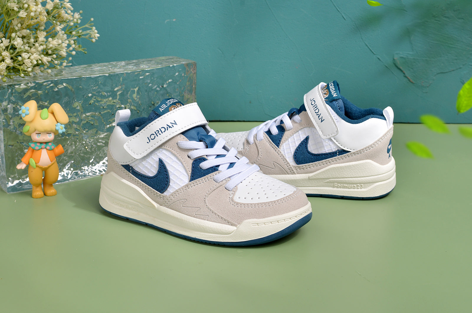 Nike Jordan 90 children's casual shoes" gray, blue"