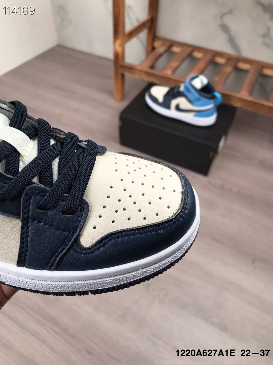 Joe's high-top Velcro children's shoes" white, black, blue"