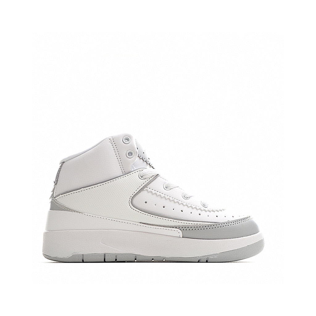 Jordan 2 retro running shoes for kids " white, gray"