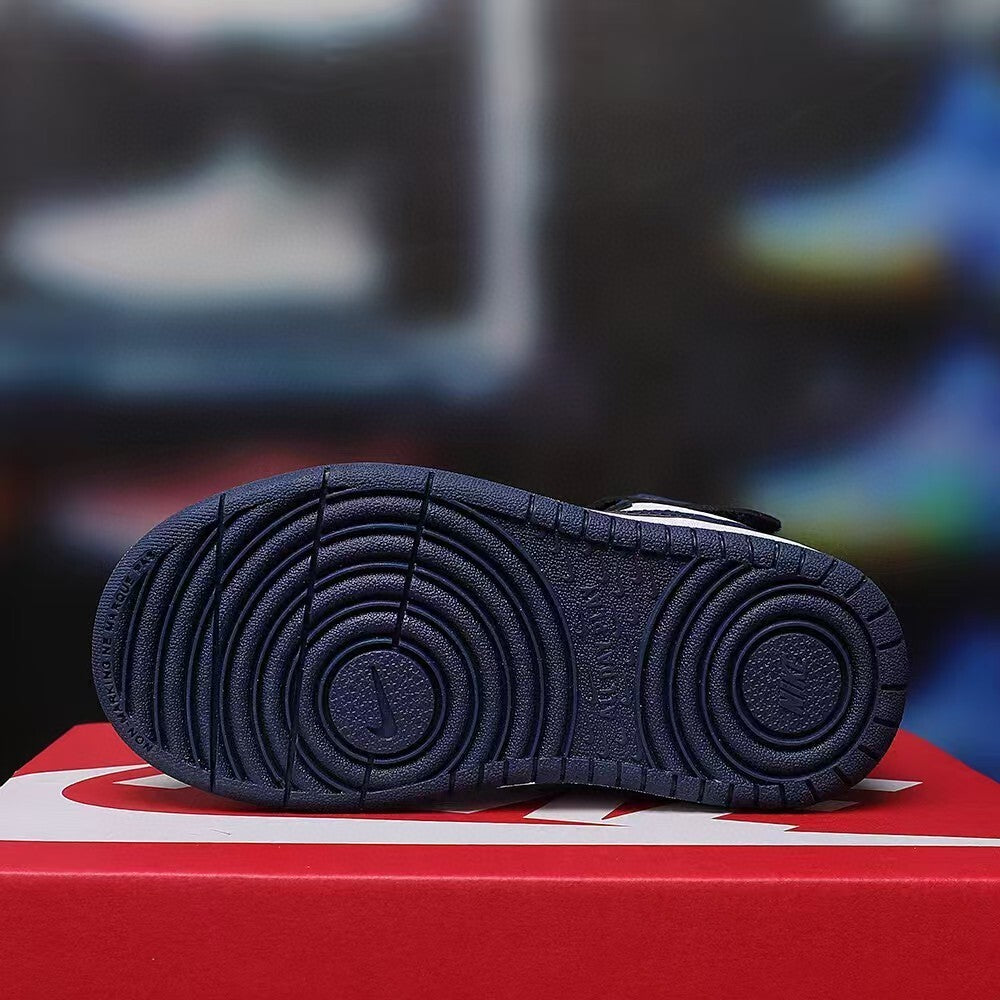 Air Force workwear mid-cut Velcro" white, Navy"