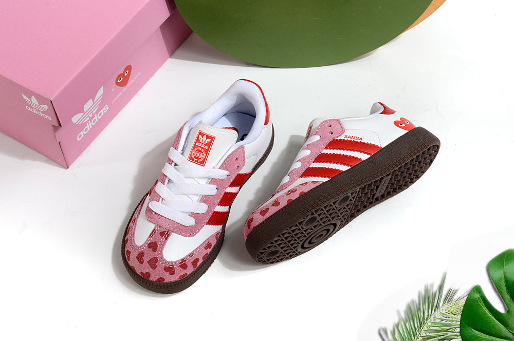 Adidas children's training shoes" white, red"