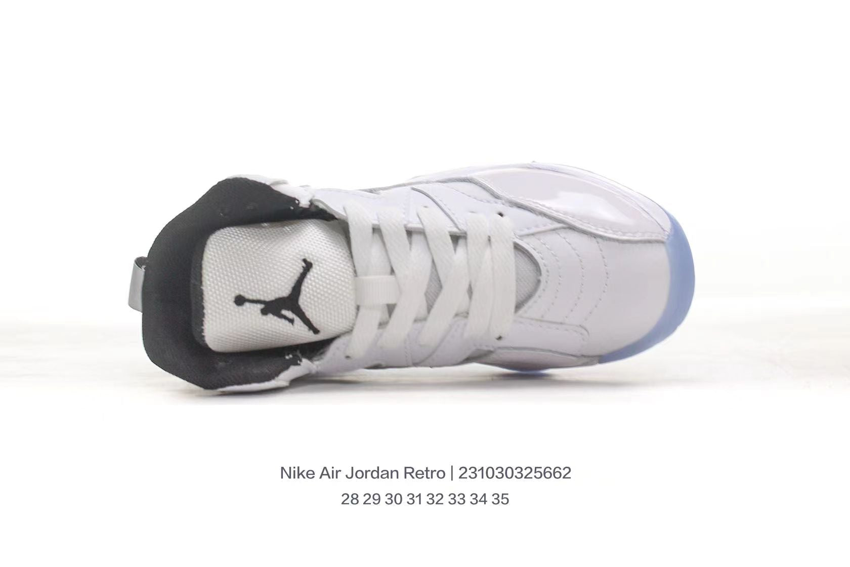 Jordan 612 series" white, light grey, blue"