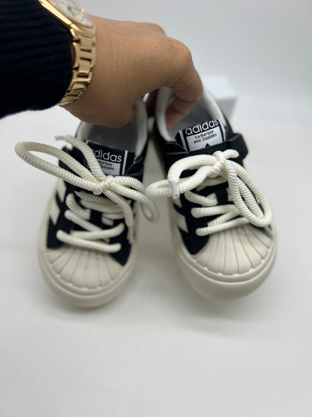 Adidas cute shell toe spring soft bottom sneakers " black"