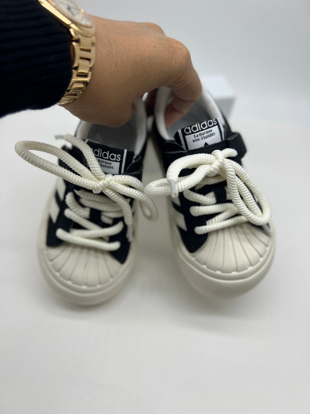 Adidas cute shell toe spring soft bottom sneakers " black"