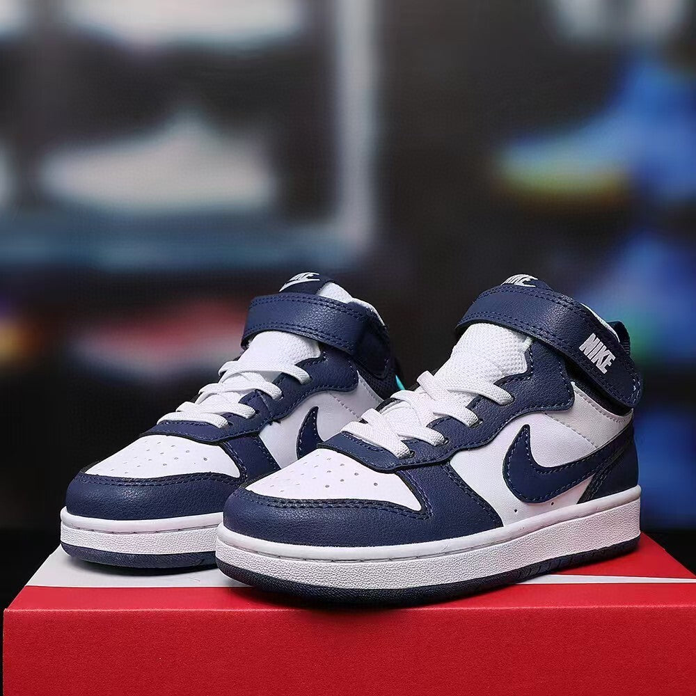 Air Force workwear mid-cut Velcro" white, Navy"