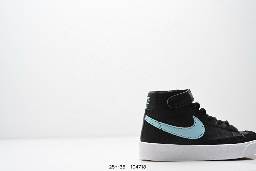 Nike Trail Blazers High-Top Velcro Kids Shoes" black"