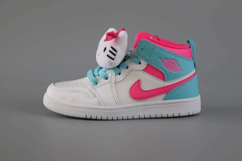 AJ-89 " white, light blue, hot pink"